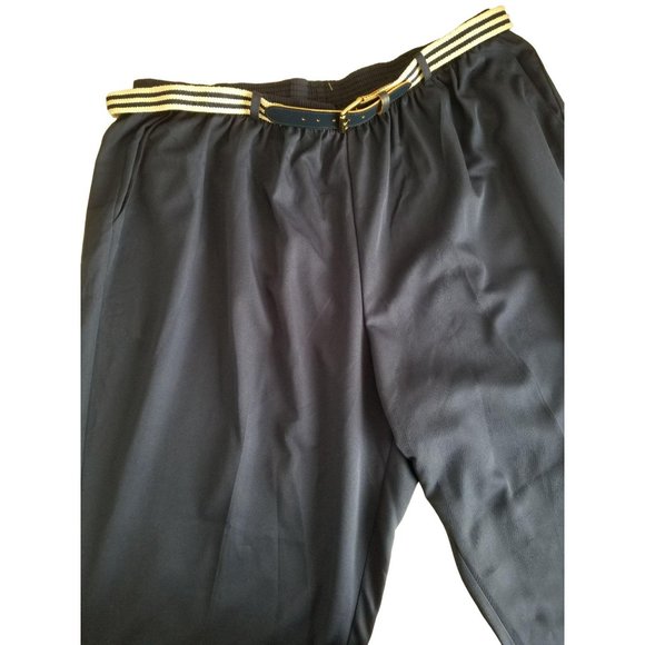 Alfred Dunner Pants Navy Blue Belted Woman's Size 24W Plus  JJ614 - Picture 4 of 10